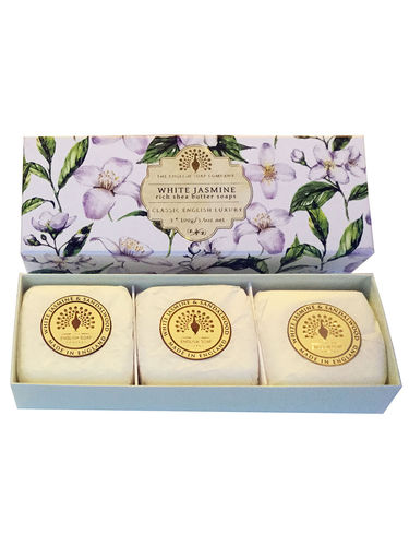 White Jasmine & Sandalwood - Gift Boxed Hand Soaps 3 x 100gr